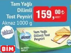 AKNAZ TAM YAĞLI DİLİMLİ TOST PEYNİRİ AKNAZ TAM YAĞLI DİLİMLİ TOST PEYNİRİ